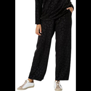 Comfort Code Leopard-Embossed Fleece Pull-on Lounge Pant Black - Regular